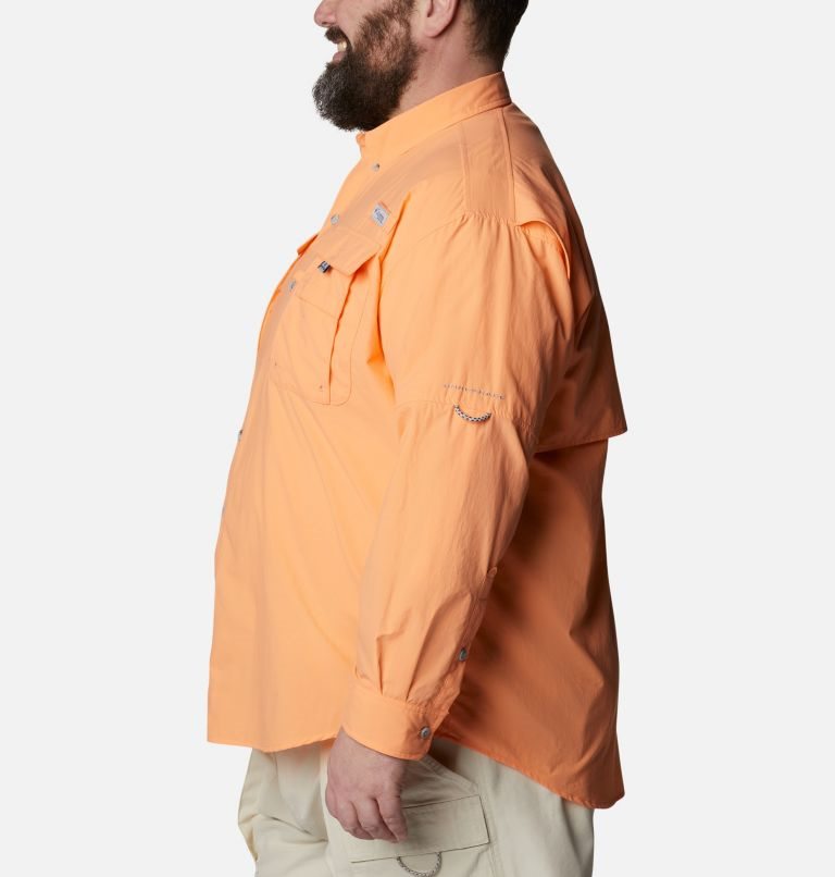 Men's Columbia PFG Bahama II Long Sleeve Shirts Orange | Plus Size CA-PL341